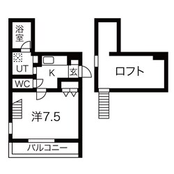 道徳駅 徒歩6分 1階の物件間取画像